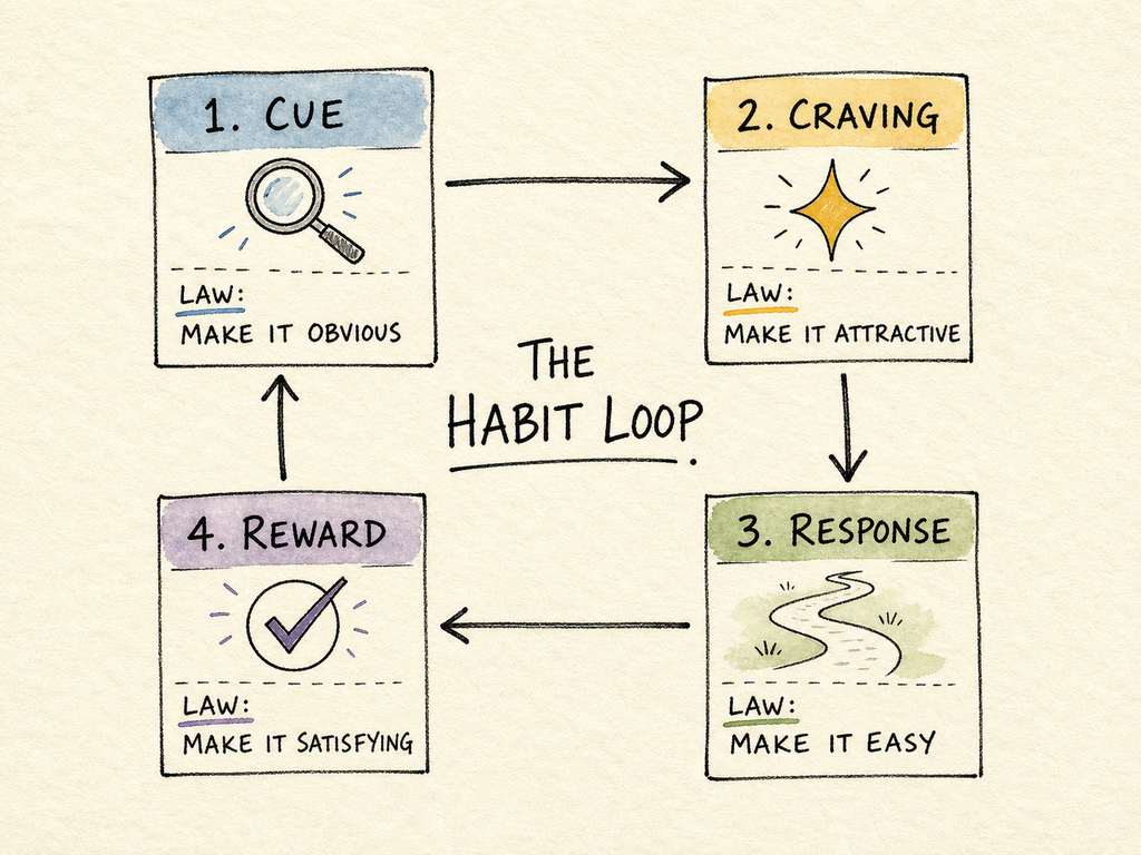 Atomic Habits by James Clear: The Ultimate Practical Summary and Guide 5 Understand the Atomic Habits habit loop and Four Laws of Behavior Change